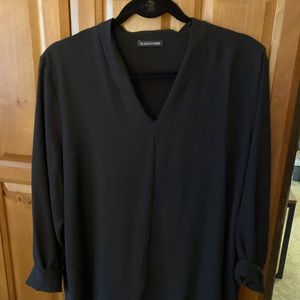 Eileen Fisher beautiful black blouse .